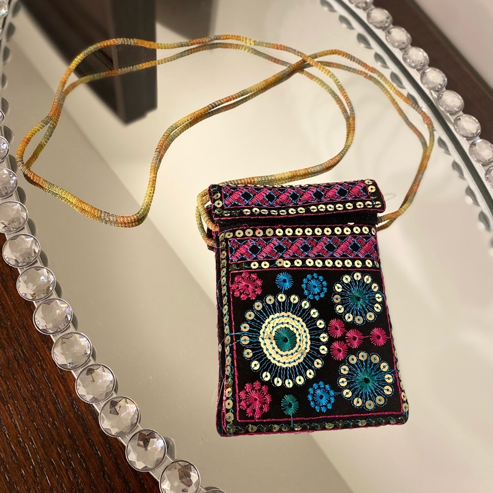 Afghan Embroidery iPhone cross body MSRP $50